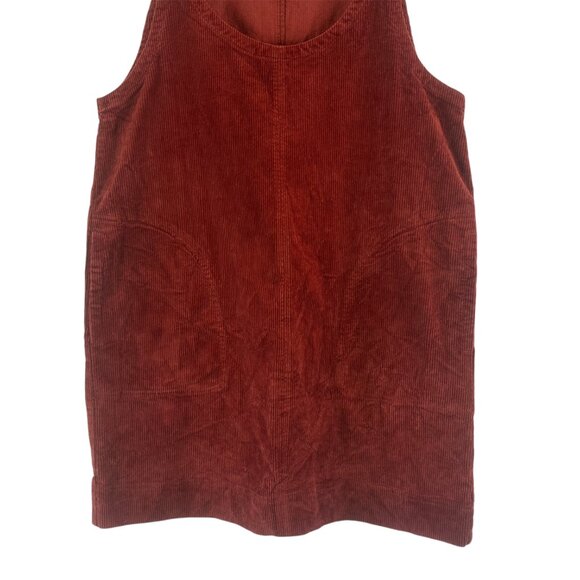 Chic Red Corduroy Mini Dress - Picture 3 of 9